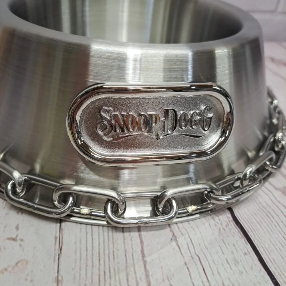 Snoop Doggie Doggs - Deluxe Off The Chain Pet Bowl - Chrome 5 Cups NIB